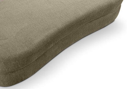 Schlafsofa mit Schlaffunktion, gepolsterte Sitzfläche und abgerundete Armlehne, dunkelgrün