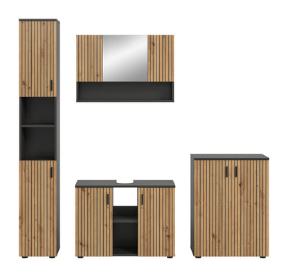 Homes & Jones Badezimmermöbel Set 4-tlg. Badmöbelset mit Badspiegelschrank