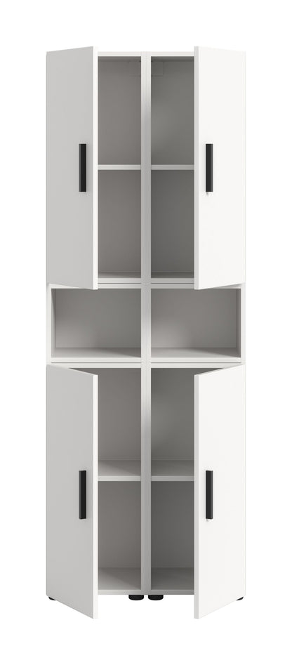 Wall Unit THE ONE (W/H/D: approx. 65/178/34 cm) in Artisan Oak finish/Smoke Green
