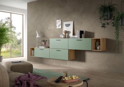 Homes & Jones Wohnwand 2-tlg. TV Möbel Modular Lowboard, Wohnzimmerschrank