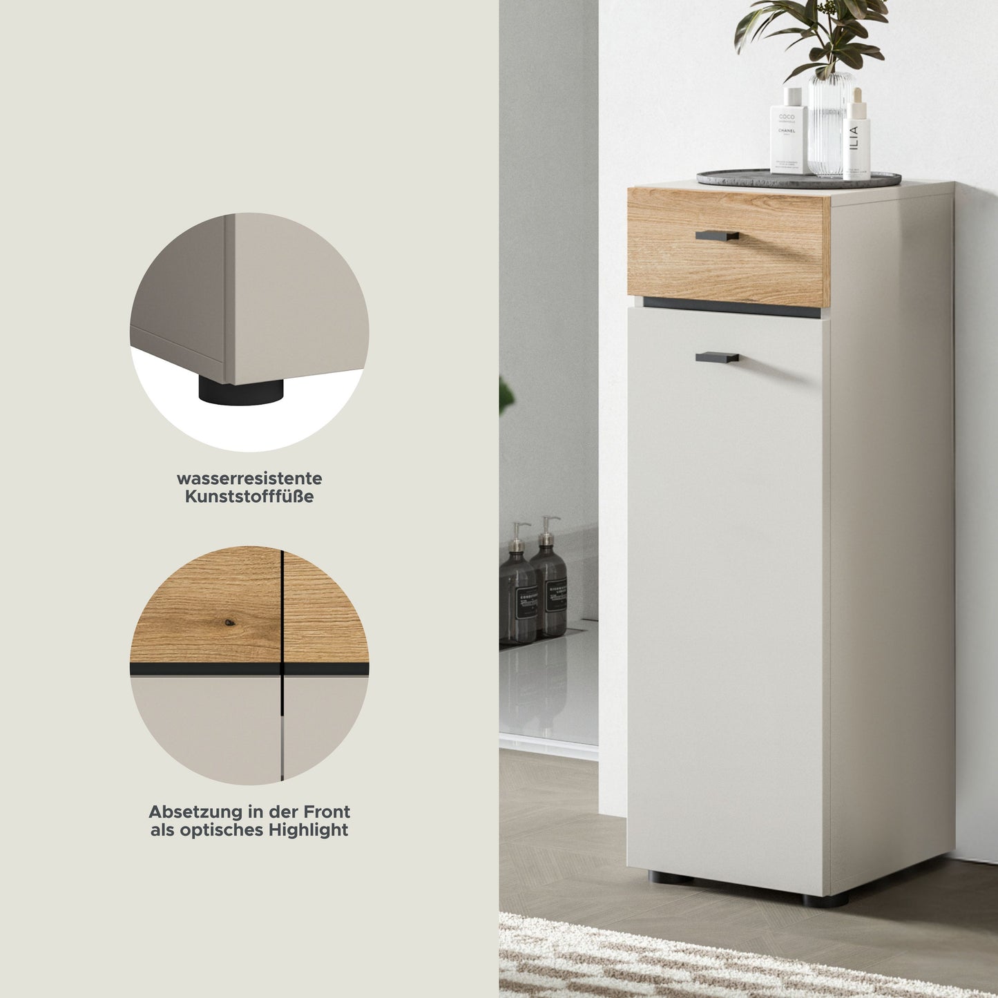 Homes & Jones Badkommode, Badschrank stehend, Badmöbel