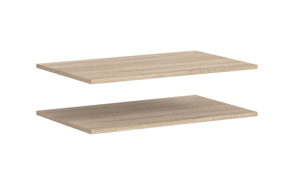 Lot de 2 tablettes SUPPLÉMENTAIRES (L/H/P : env. 77/2/48 cm) en imitation chêne Sonoma/--
