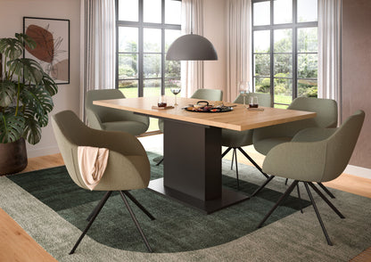Homes & Jones Esstisch 150x76x90 cm, Esszimmertisch-Tisch mit Säulen Gestell