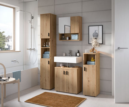 MONE bathroom set (W/H/D: approx. 105/192/30 cm) in cashmere/cashmere