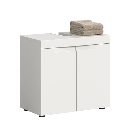 Viana Waschbeckenunterschrank (B/H/T: 60x56x34 cm) in Weiß matt und Weiß