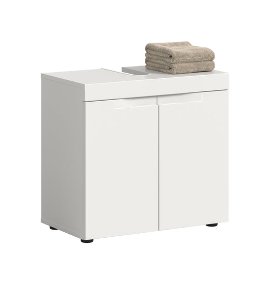 Viana Waschbeckenunterschrank (B/H/T: 60x56x34 cm) in Weiß matt und Weiß