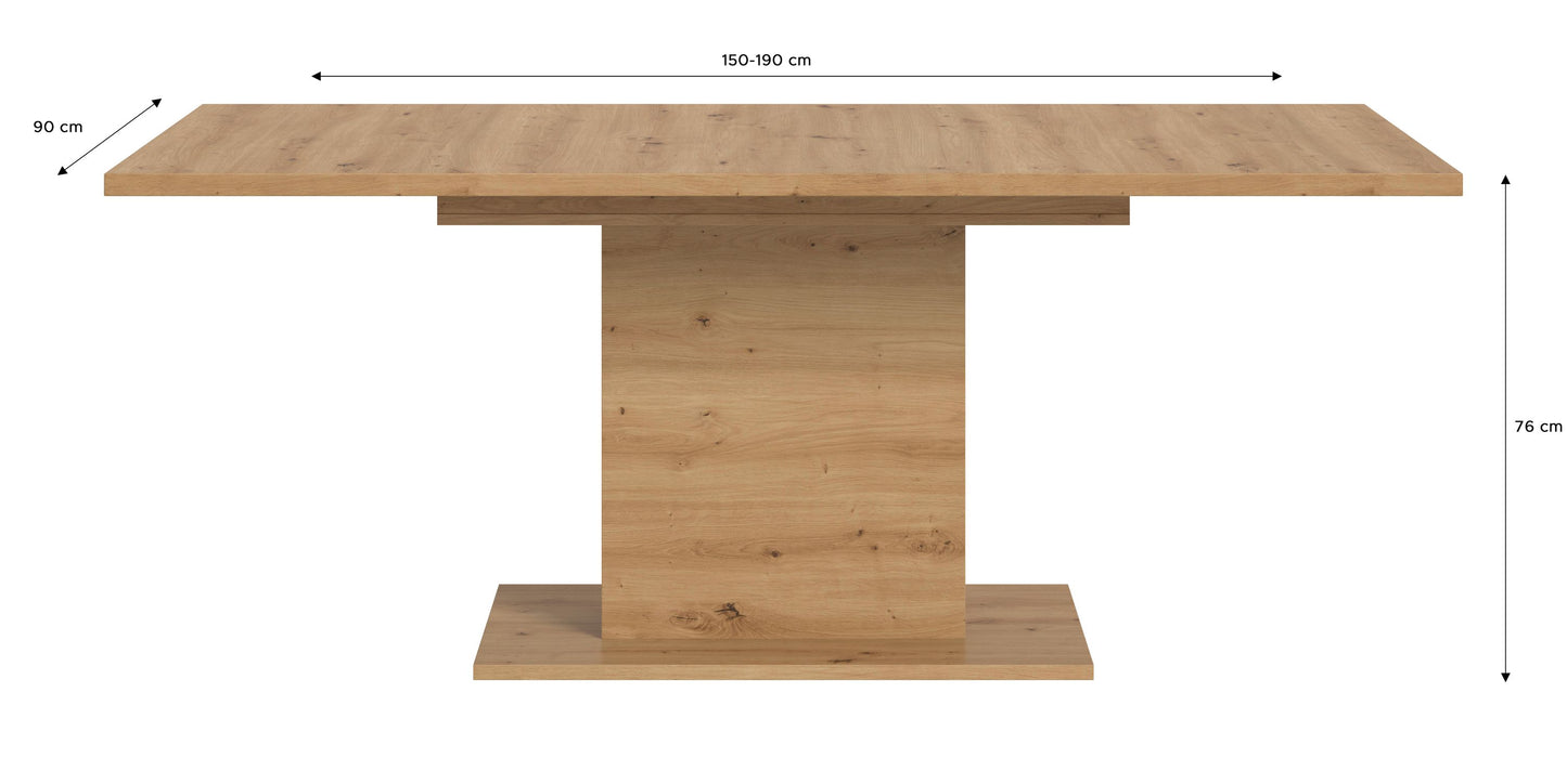 Homes & Jones Esstisch 150x76x90 cm, Esszimmertisch-Tisch mit Säulen Gestell
