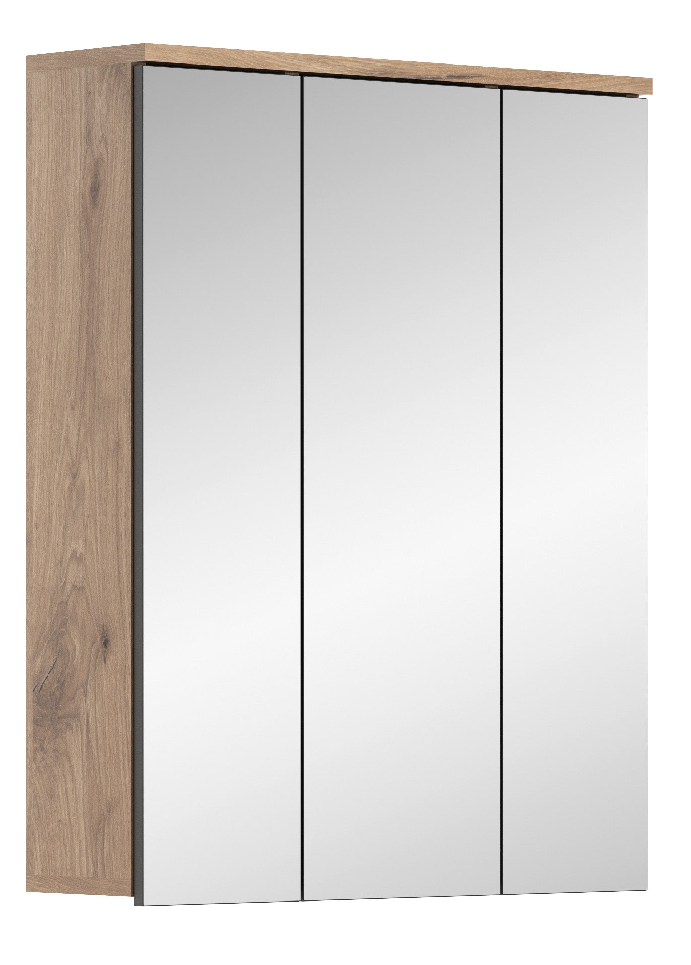 Homes & Jones Bad-Spiegelschrank 60 cm breit, Badspiegelschrank 3-trg.