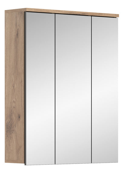 Homes & Jones Bad-Spiegelschrank 60 cm breit, Badspiegelschrank 3-trg.