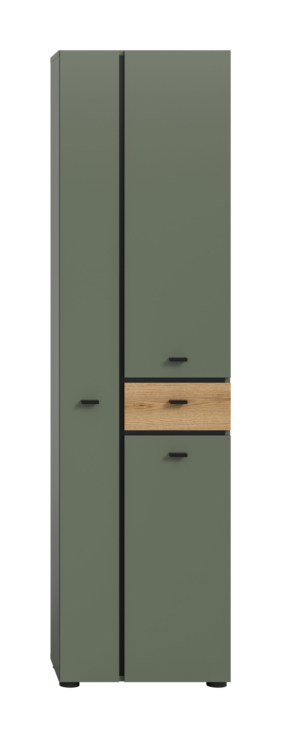 Armoire haute AQUA (L/H/P : env. 51/191/30 cm) en vert sauge/vert sauge