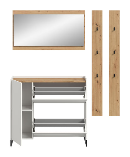 Homes & Jones Garderobe 4-tlg., Garderobenkomplettset, Dielenmöbel-Flurmöbel