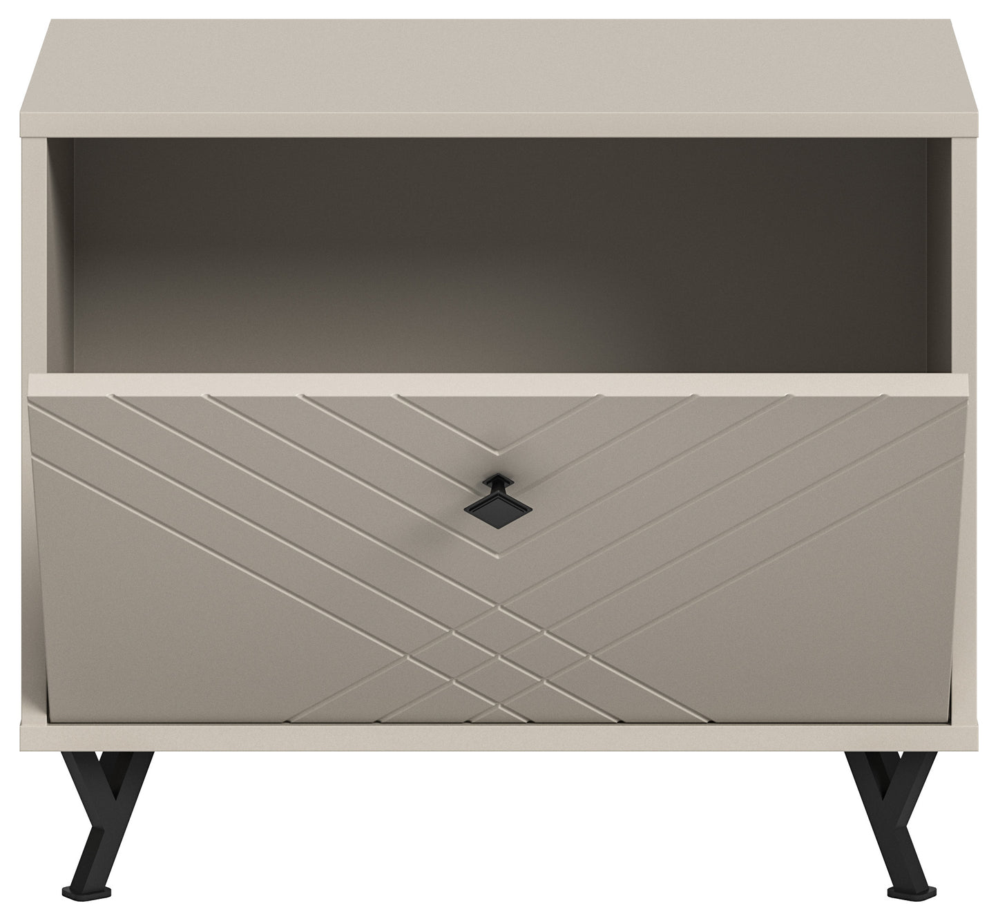 Banc NOTES (L/H/P : env. 60/50/35 cm) en beige sable/beige sable mat