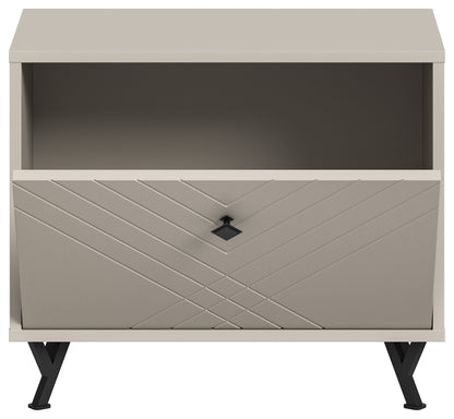 Banc NOTES (L/H/P : env. 60/50/35 cm) en beige sable/beige sable mat