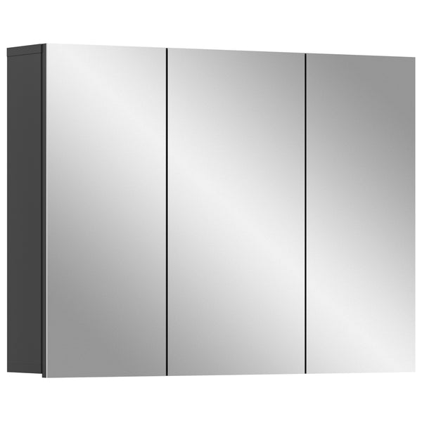 Spiegelschrank SOFT (B/H/T: ca. 80/60/15 cm) in grau/grau