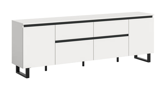Meuble bas TV TOMASA (L/H/P : env. 188/65/36 cm) en imitation chêne Evoke/imitation chêne Evoke
