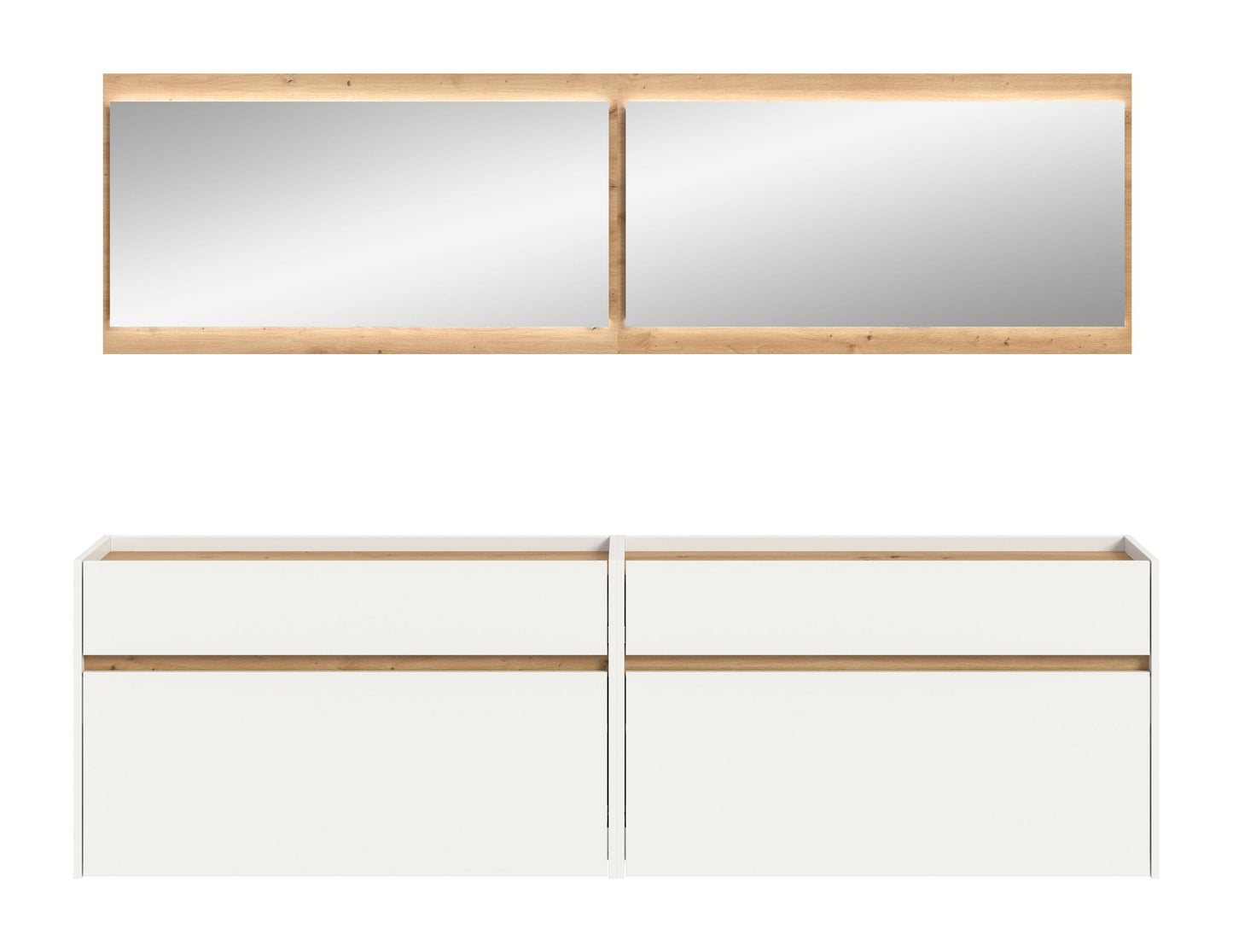 Homes & Jones Garderobe 4-tlg. inkl. Beleuchtung, Dielenmöbel-Flurmöbel