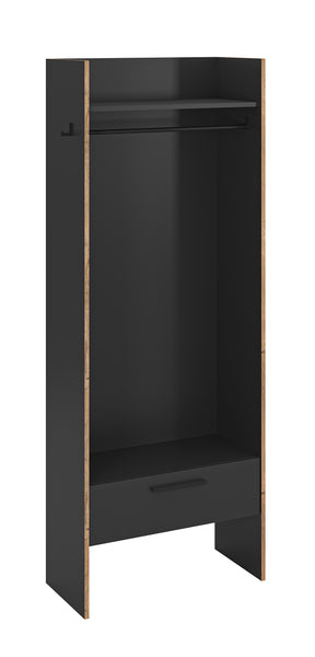 Garderobenschrank BUENO (B/H/T: ca. 70/189/37 cm) in Basalt grau/Basalt grau