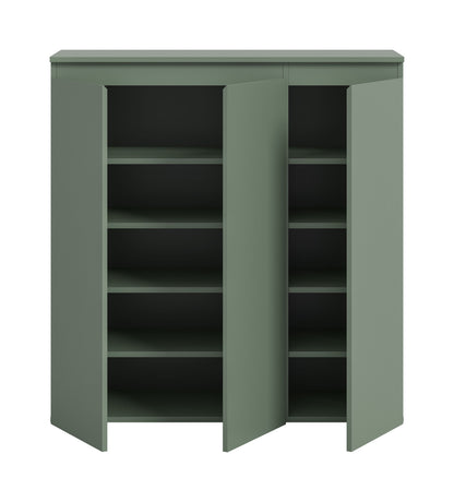 Meuble universel SCARPA (L/H/P : env. 105/111/37 cm) en vert fumée/vert fumée