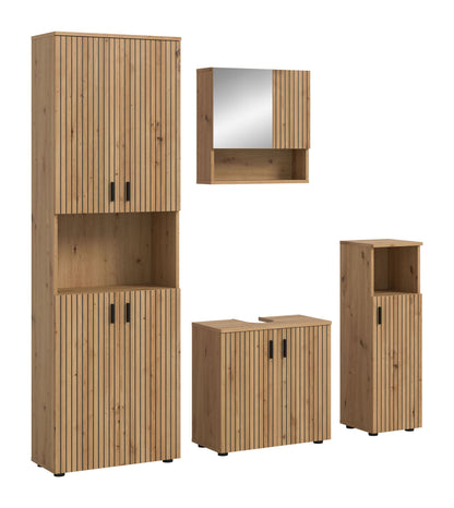 MONE Bathroom Furniture Set (W/H/D: approx. 180/192/30 cm) in Cashmere/Cashmere