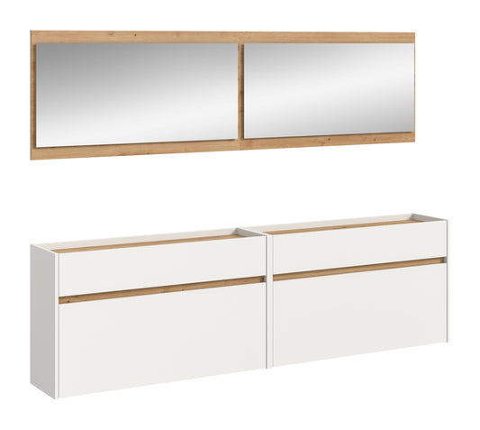 Ensemble de vestibule DRIVE (L/H/P : env. 220/192/32 cm) en sauge/sauge