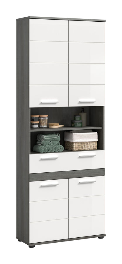 Blake Hochschrank (B/H/T: 70x191x31 cm) in Salbei und Artisan Eiche Nachbildung
