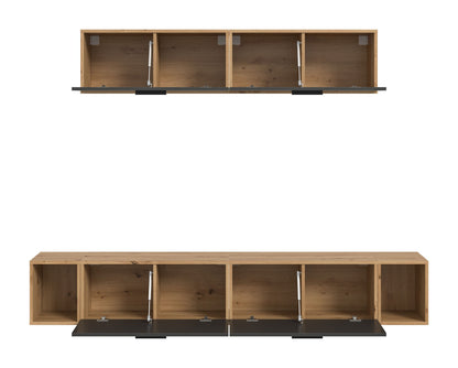 Homes & Jones Wohnwand 2-tlg. TV Möbel Modular Lowboard, Wohnzimmerschrank