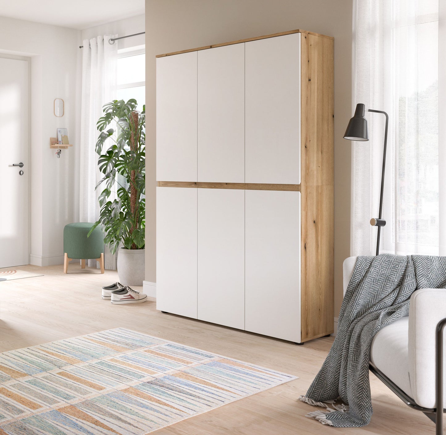 Homes & Jones Universalschrank 105 cm breit,  Mehrzweckschrank, Garderobe, Diele
