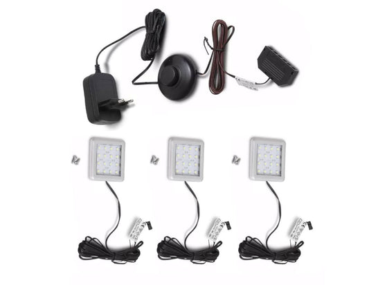 Under-cabinet spotlight COLD White, set of 3 LIGHTING (W/H/D: approx. 22/8/5 cm) in --/--