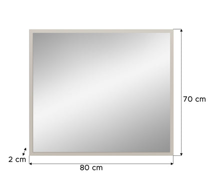 Miroir SLIDE (L/H/P : env. 80/70/2 cm) en cachemire/surface miroir