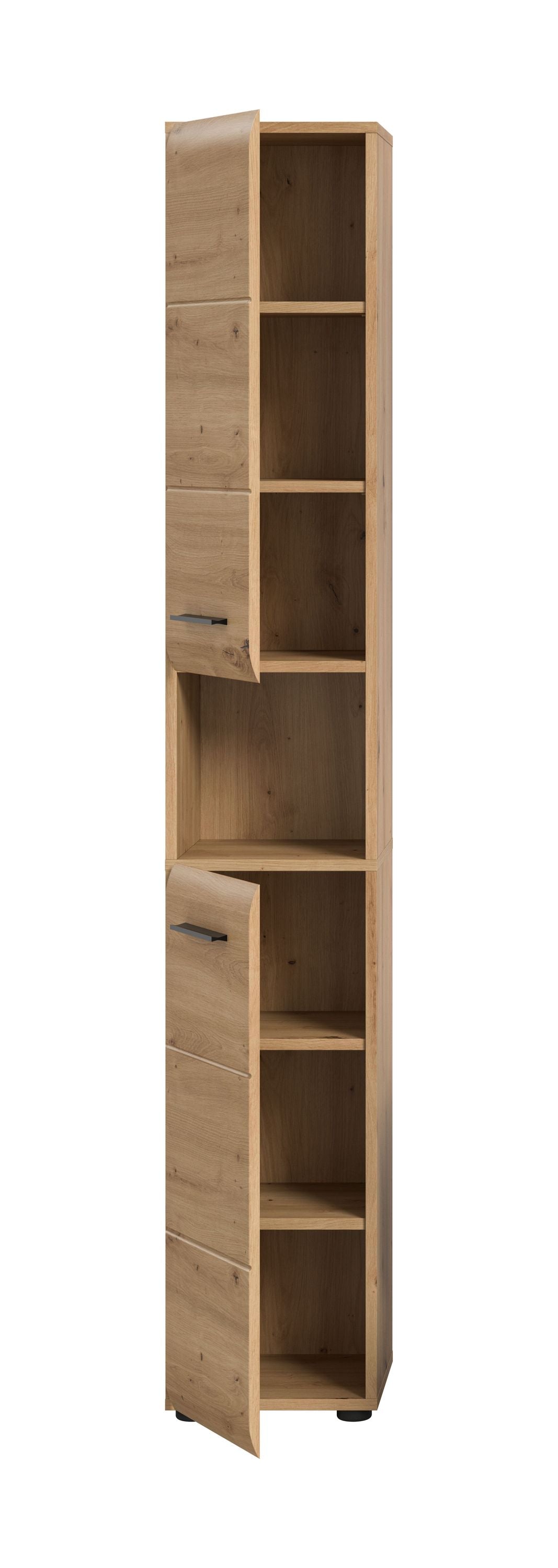 Homes & Jones Badhochschrank schmal 30 cm breit, Badschrank, Badmöbel