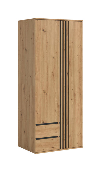 Kleiderschrank 2-türig TOFTA (B/H/T: ca. 80/192/56 cm) in Artisan Eiche Nachbildung/Artisan Eiche Nachbildung