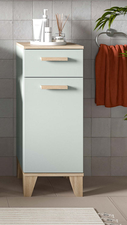 Meuble bas de salle de bain STAR (l/h/p: env. 34/87/31 cm) en vert clair/vert clair