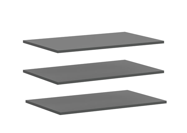 Lot d'étagères ACCESSOIRES (L/H/P : env. 77/2/33 cm) en anthracite/anthracite
