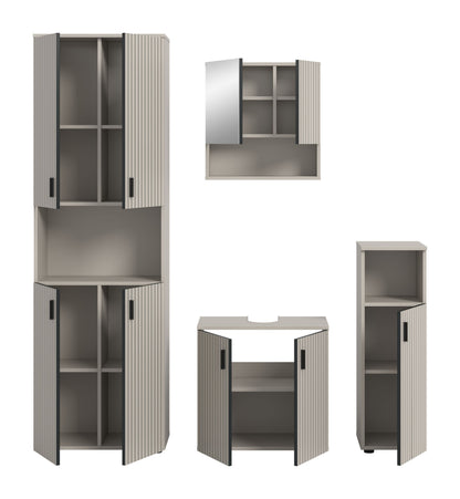 MONE Bathroom Furniture Set (W/H/D: approx. 180/192/30 cm) in Cashmere/Cashmere