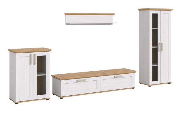 Wohnkombination VERONA (B/H/T: ca. 316/161/40 cm) in Sibiu Lärche Nachbildung/Sibiu Lärche Nachbildung