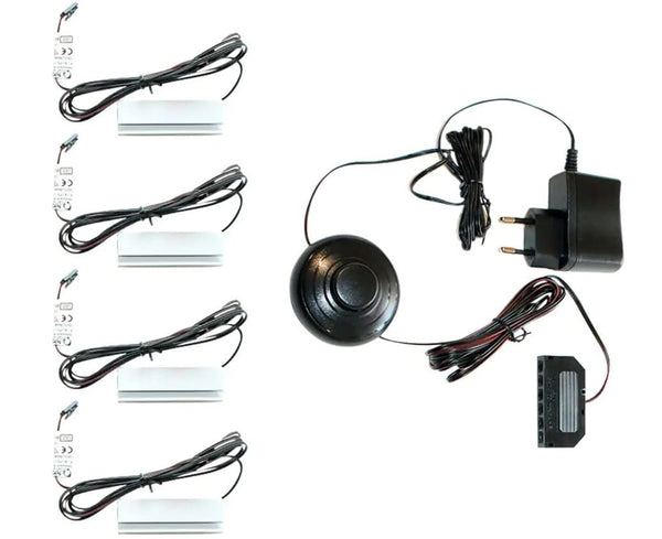 Glass shelf clip WARM white 4-piece LIGHTING (W/H/D: approx. 10/8/5 cm) in --/--