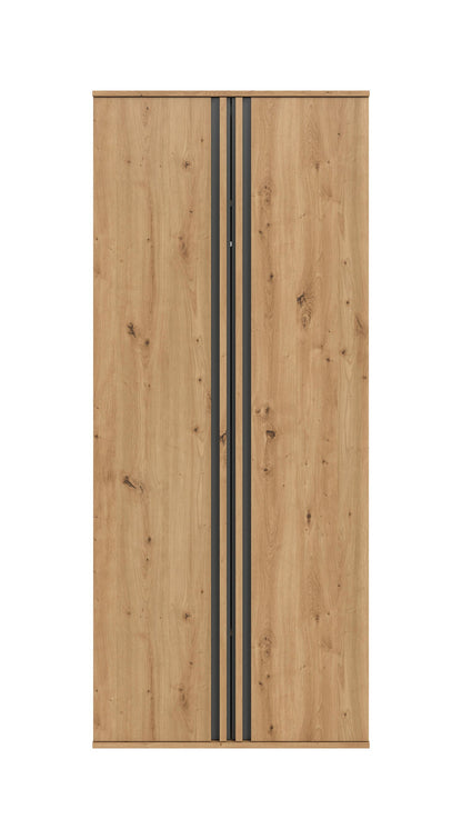 Homes & Jones Kleiderschrank 80 cm breit 2-türig, Schlafzimmerschrank