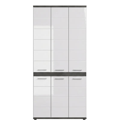 Blake Hochschrank (B/H/T: 90x191x31 cm) in Salbei und Artisan Eiche Nachbildung