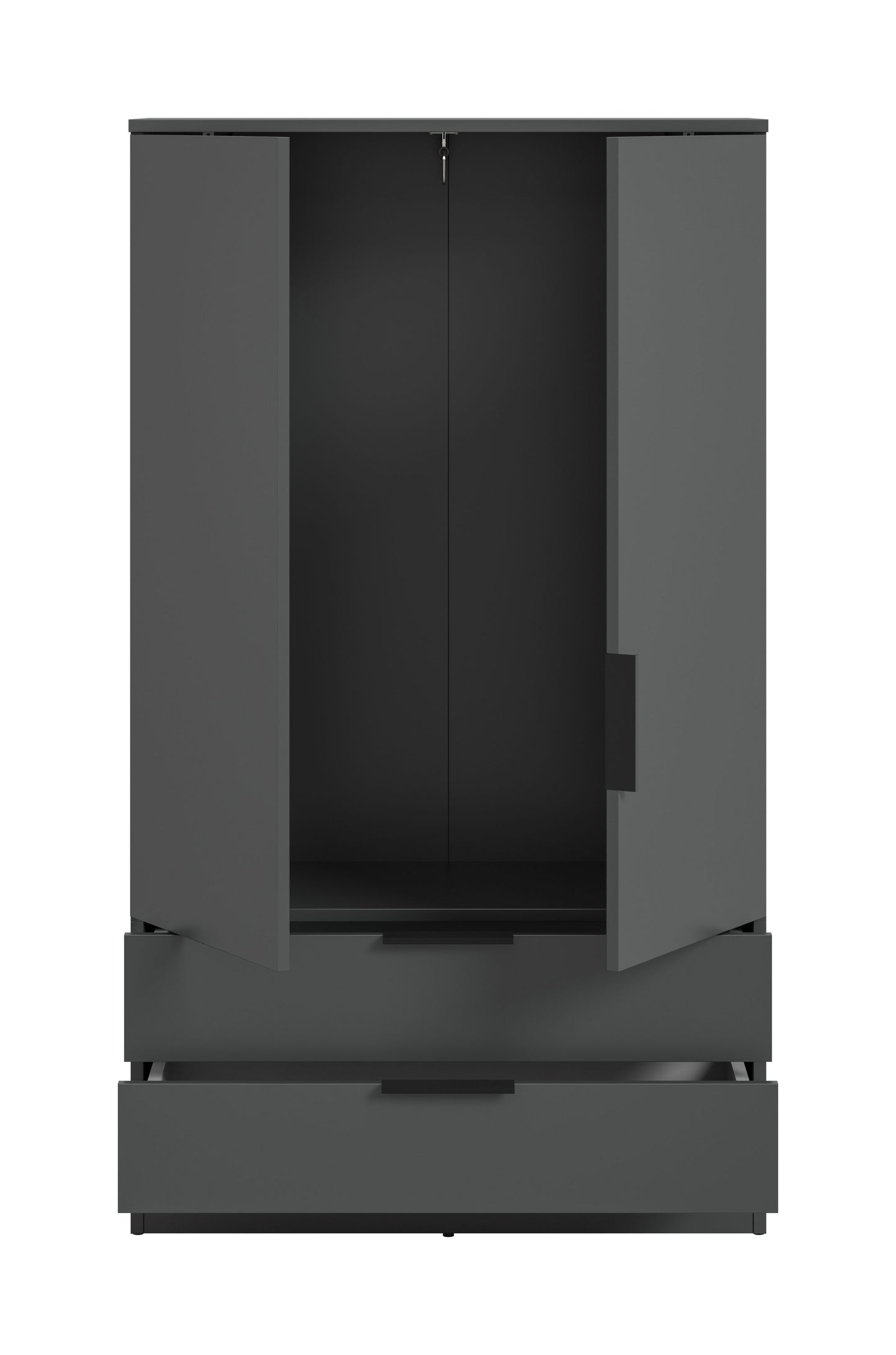 Armoire à linge COPENHAGUE (l/H/P : env. 80/140/37 cm) en anthracite/anthracite