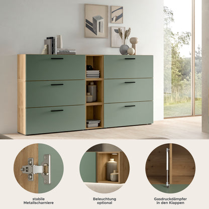 Homes & Jones Wohnwand 3-tlg. TV Möbel Modular Lowboard, Wohnzimmerschrank