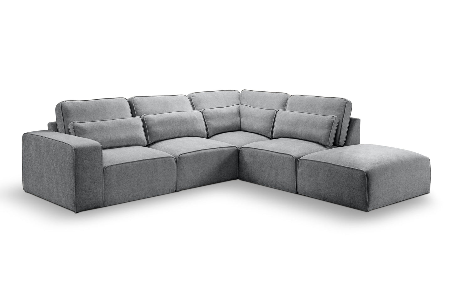 Ecksofa Lux – Modulare Wohnlandschaft mit Ottomane