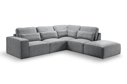 Ecksofa Lux – Modulare Wohnlandschaft mit Ottomane