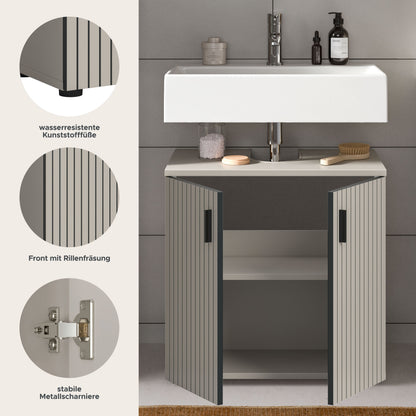Meuble sous-lavabo MONE (L/H/P : env. 60/59/30 cm) en cachemire/cachemire