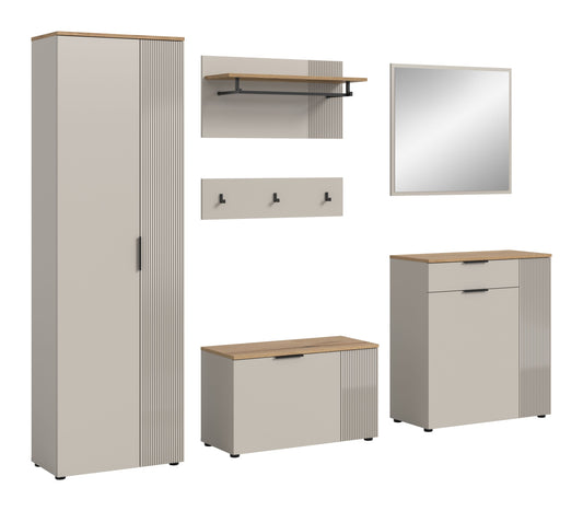Ensemble de vestiaire SLIDE (L/H/P: env. 250/190/36 cm) en Cachemire/Cachemire