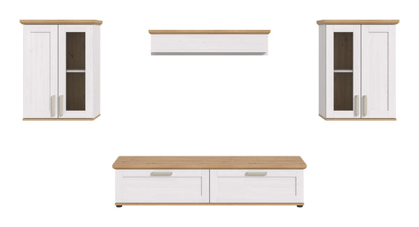 Wohnkombination VERONA (B/H/T: ca. 316/161/40 cm) in Sibiu Lärche Nachbildung/Sibiu Lärche Nachbildung