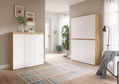Armoire universelle SCARPA (L/H/P : env. 235/175/37 cm) en vert fumée/vert fumée