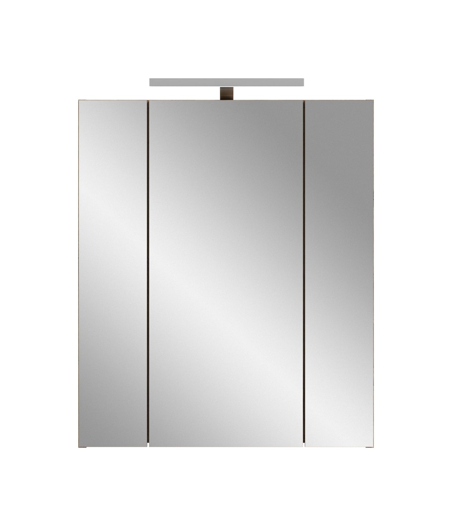 Armoire de toilette avec éclairage ICE (L/H/P : env. 60/70/18 cm) en imitation chêne Nox/noir mat