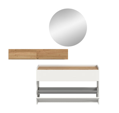 Ensemble de vestiaire DRIVE (L/H/P : env. 140/197/32 cm) en sauge/sauge