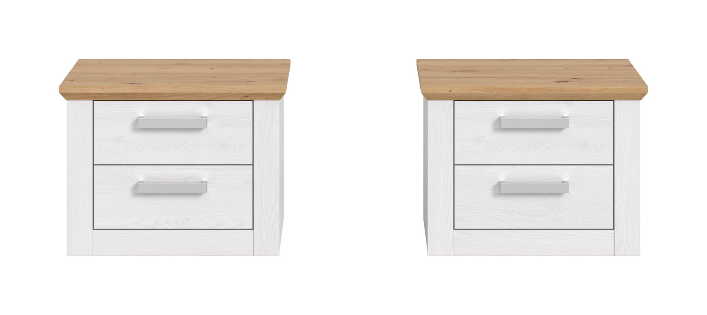 Bedside table set VERONA (W/H/D: approx. 56/43/39 cm) in Sibiu Larch decor/Sibiu Larch decor