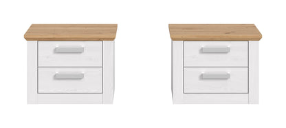 Bedside table set VERONA (W/H/D: approx. 56/43/39 cm) in Sibiu Larch decor/Sibiu Larch decor